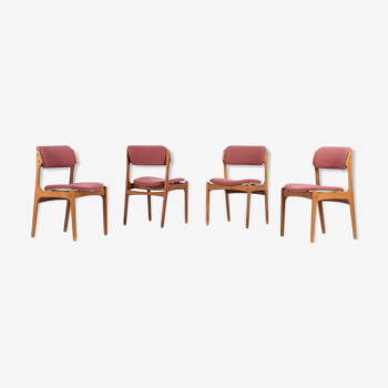 Lot de 4 chaises modèle 49 de Erik Buch pour O.D. Møbler