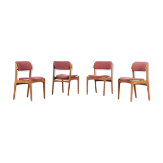 Lot de 4 chaises modèle 49 de Erik Buch pour O.D. Møbler