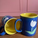 Duo of tulip mugs