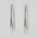 Pair of designer wall sconces in aluminium in the style of Lucien Gau.