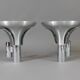 Pair of vintage chrome wall lights