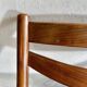 Scandinavian teak and faux leather chairs - set of 6
