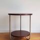 Table d'appoint art déco tripode bois et métal