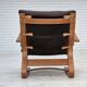 1970s, Danish armchair by Komfort, furniture leather, canvas, bent wood.