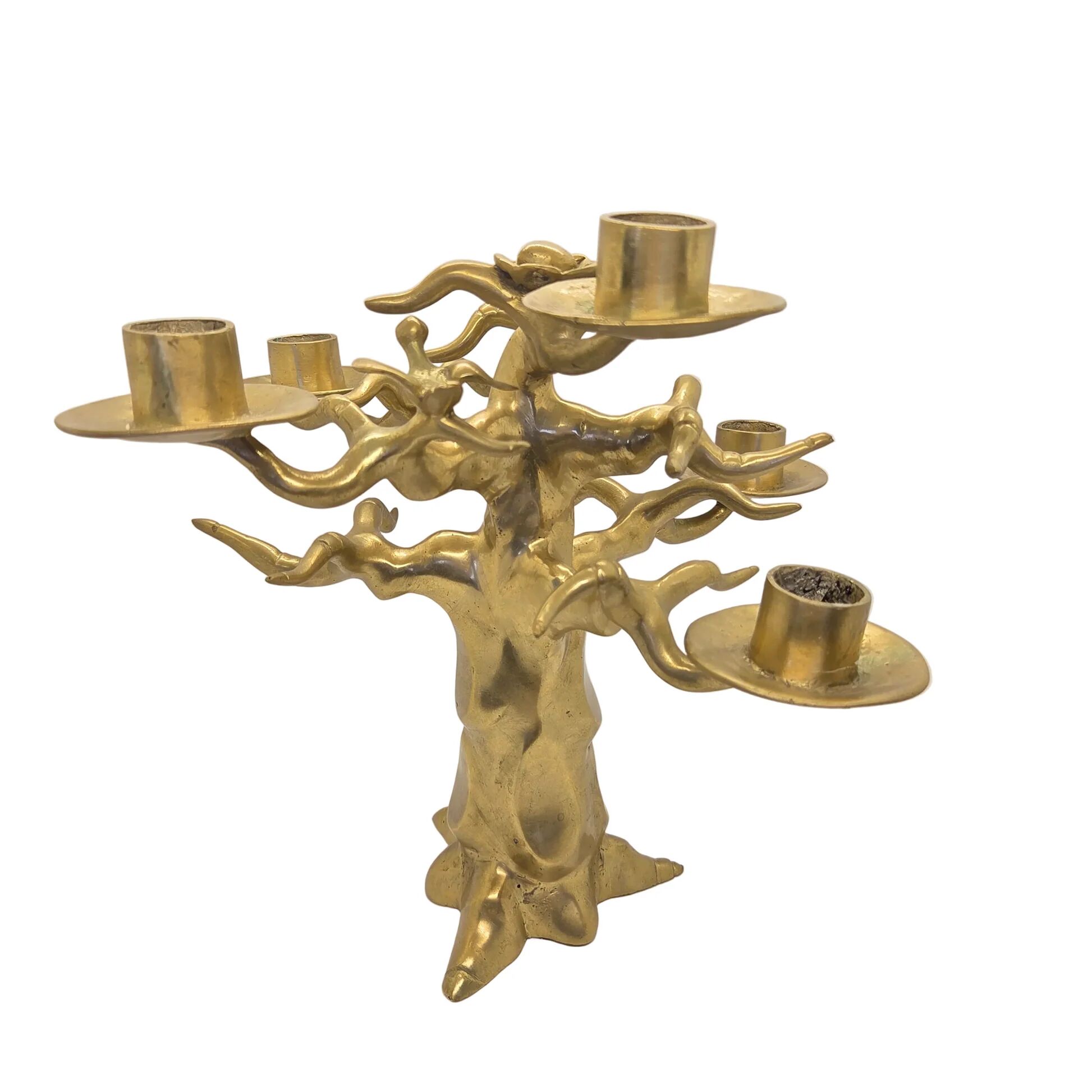 Chandelier baobab en laiton massif - pièce unique - ref 1411