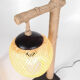 Paire de lampes en bambou et corde