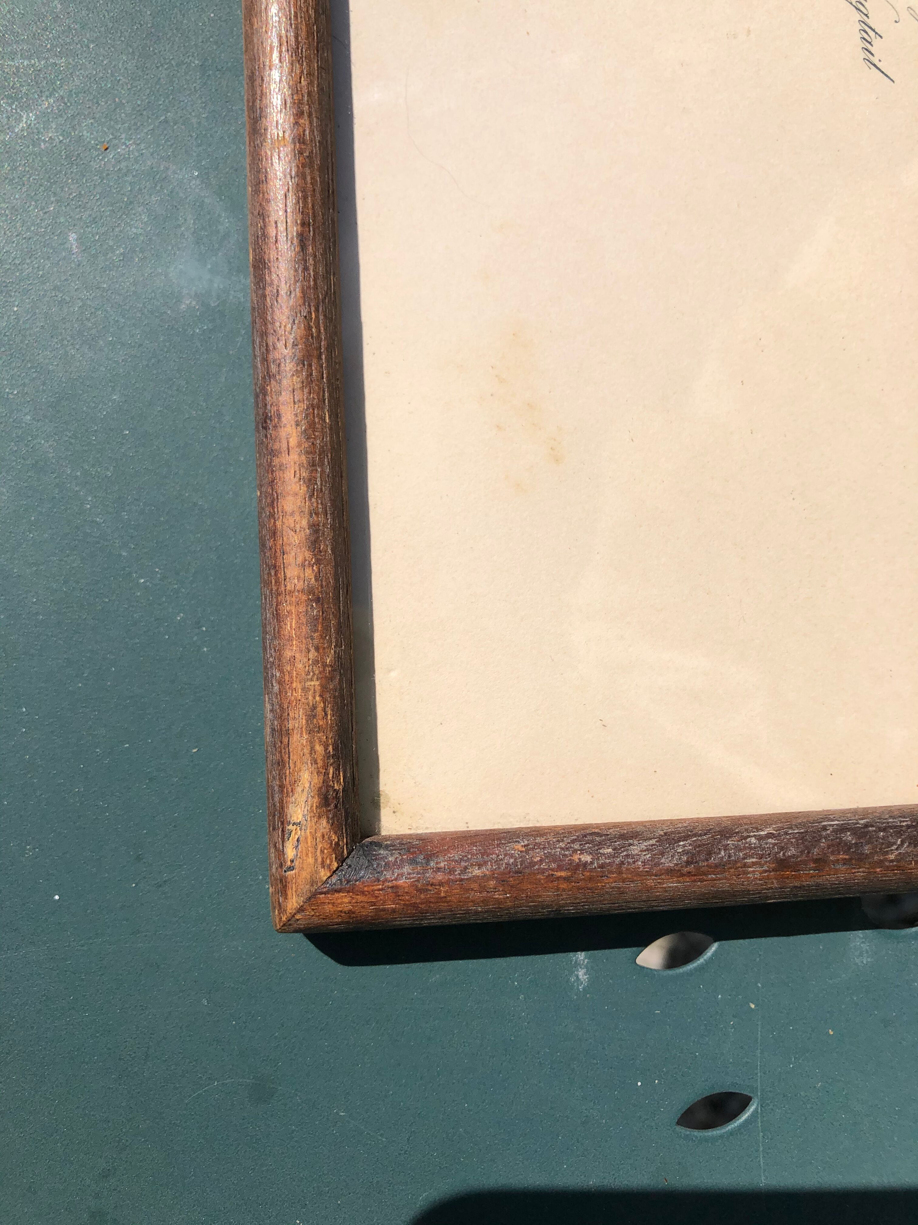 Engraving under glass two wagtail birds