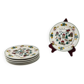 Set de 6 assiettes à dessert de Noël, 1980