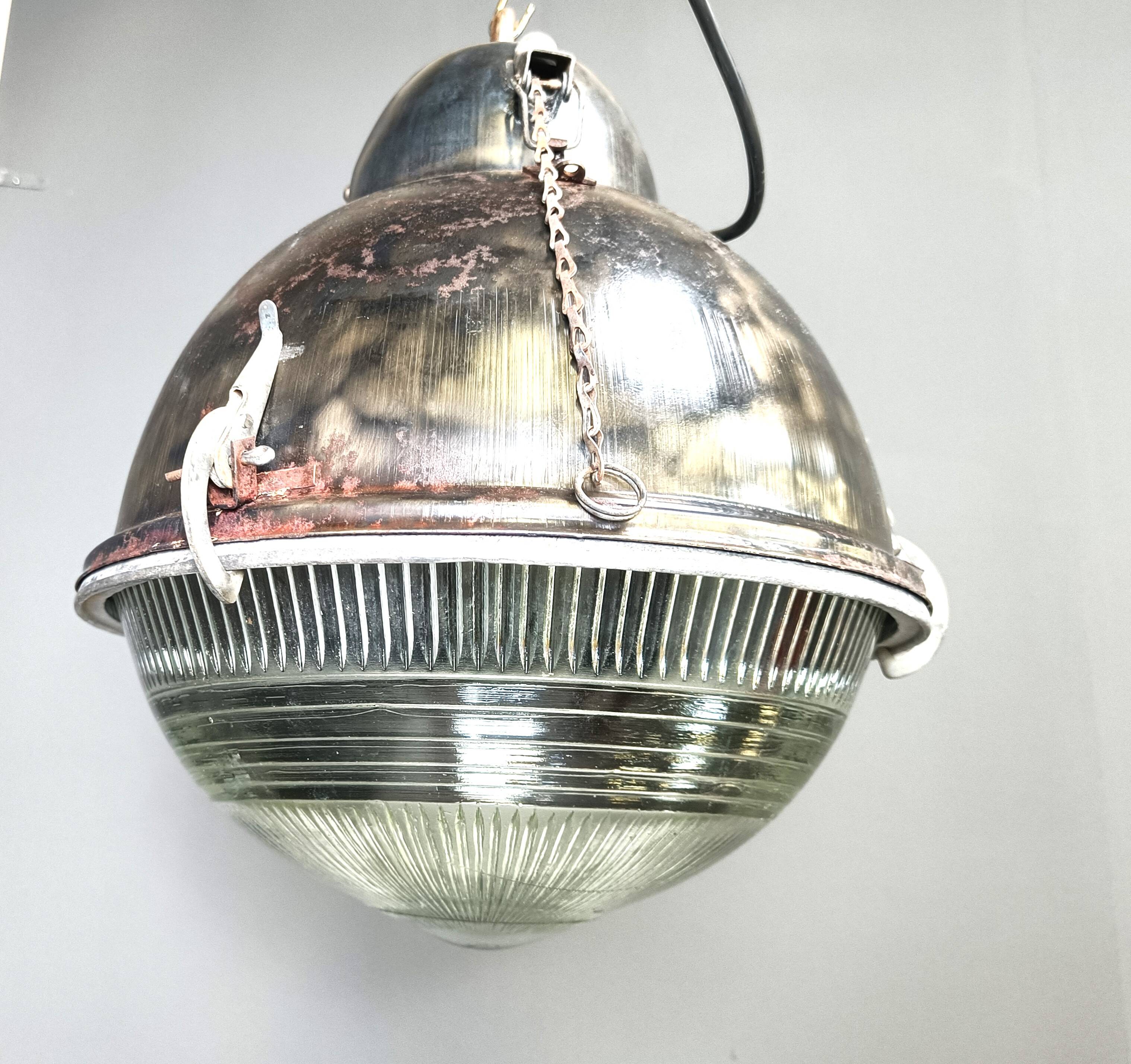 Industrial 'Ball' Lamps with Glass, 1930s