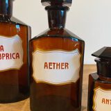 Set of 7 apothecary bottles