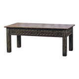 Indian carved wooden coffee table