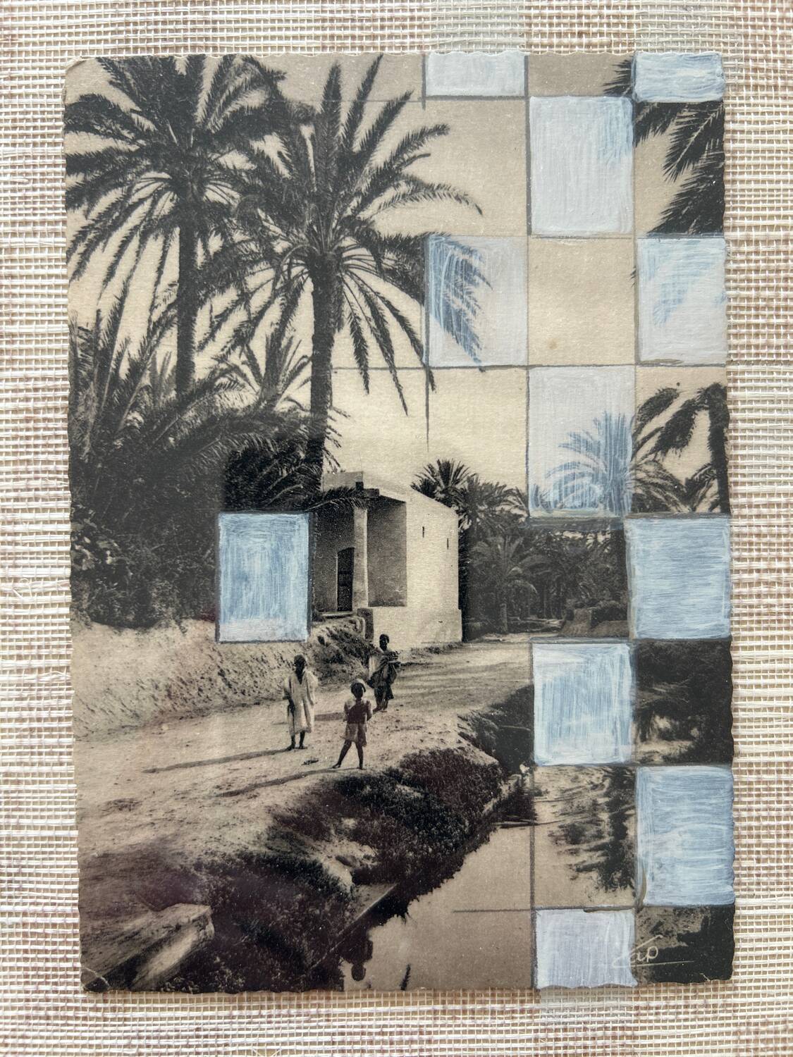 Collage and acrylic frame