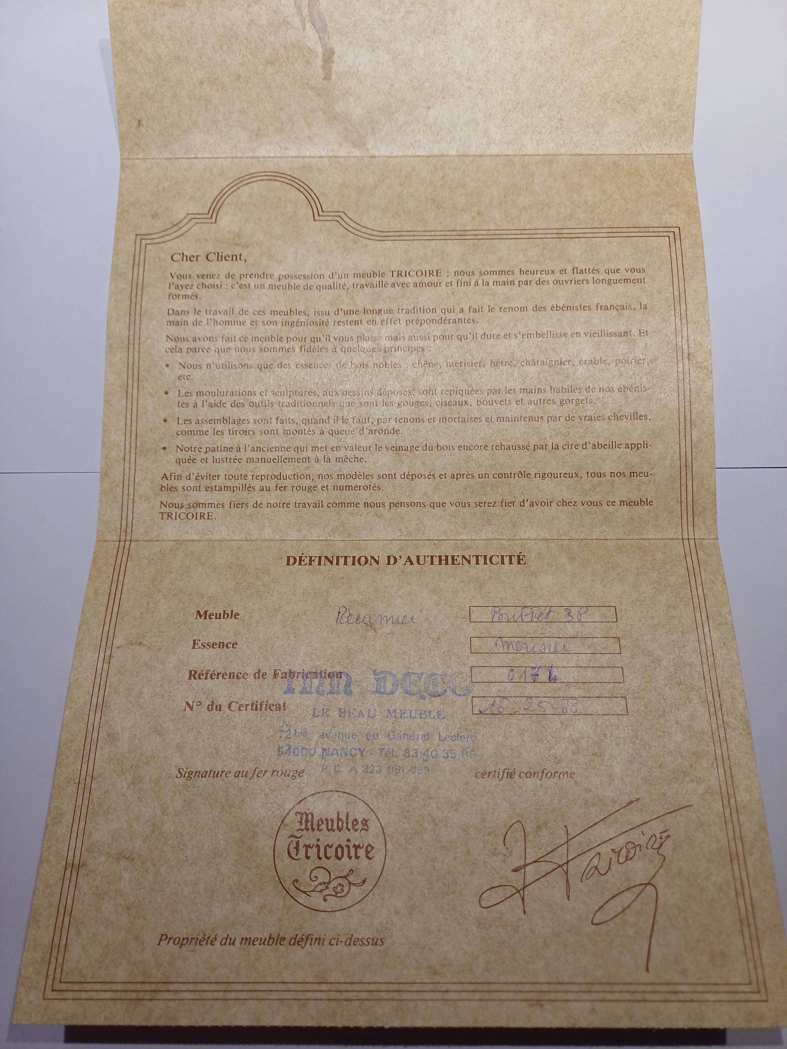 Buffet 3 Ventaux Tricoire