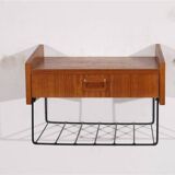 Scandinavian teak wall bedside table 1960