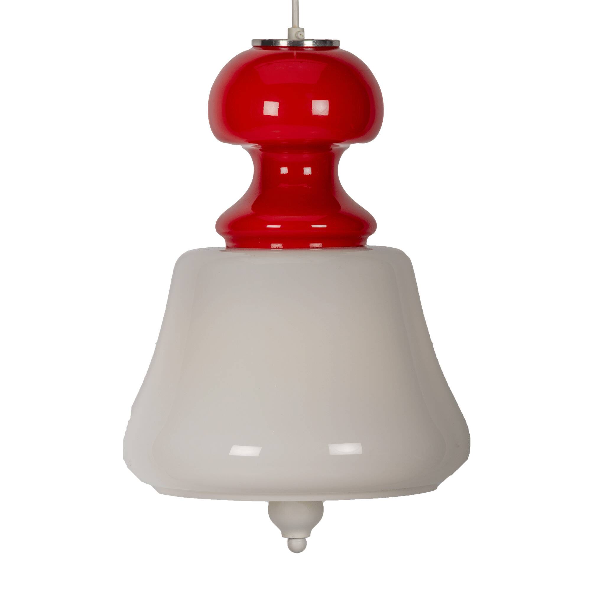 Suspension blanc et rouge space age