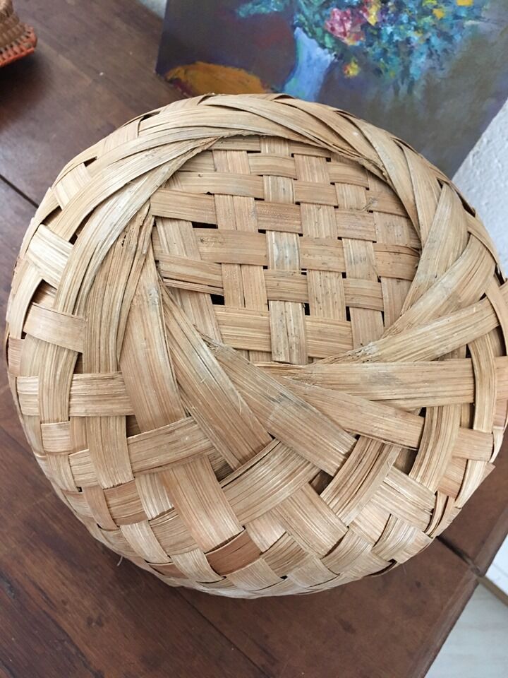 Bamboo basket intertwined