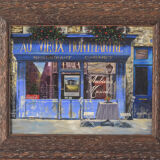 Paris Cafe 'Au Vieux Montmartre' - Oil on Canvas