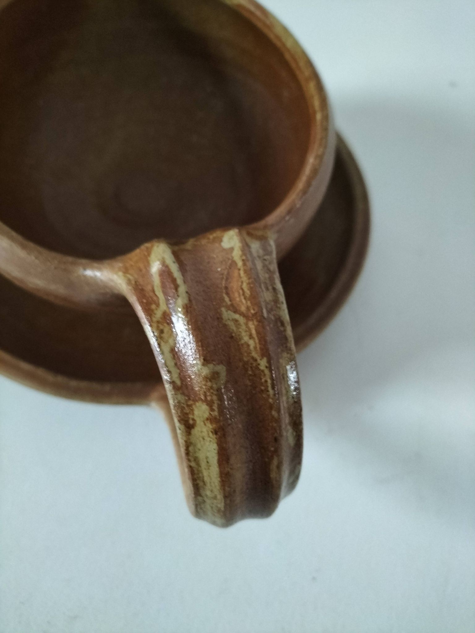 Handcrafted stoneware gravy boat