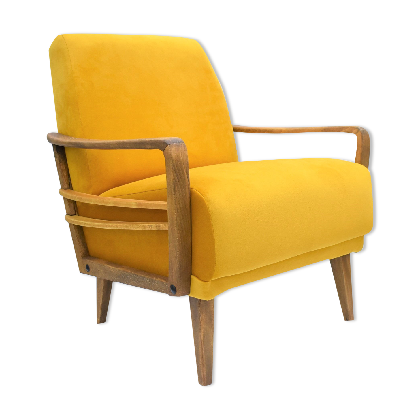 Fauteuil vintage jaune, Allemagne, années 1960