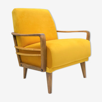 Fauteuil vintage jaune, Allemagne, années 1960