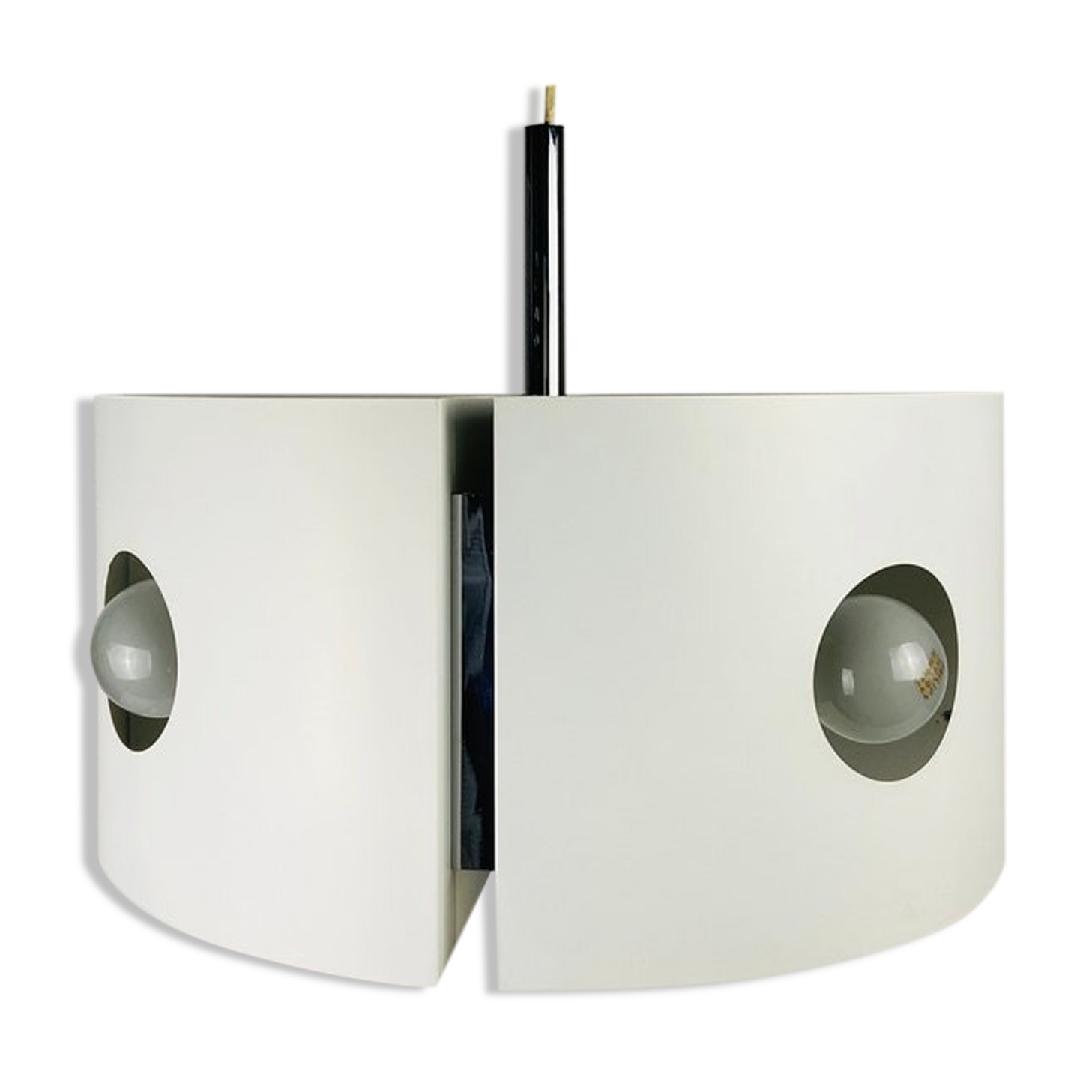 White suspension by Klaus Hempel for Kaiser Leuchten, 1970