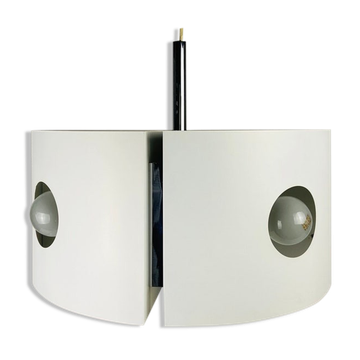 White suspension by Klaus Hempel for Kaiser Leuchten, 1970