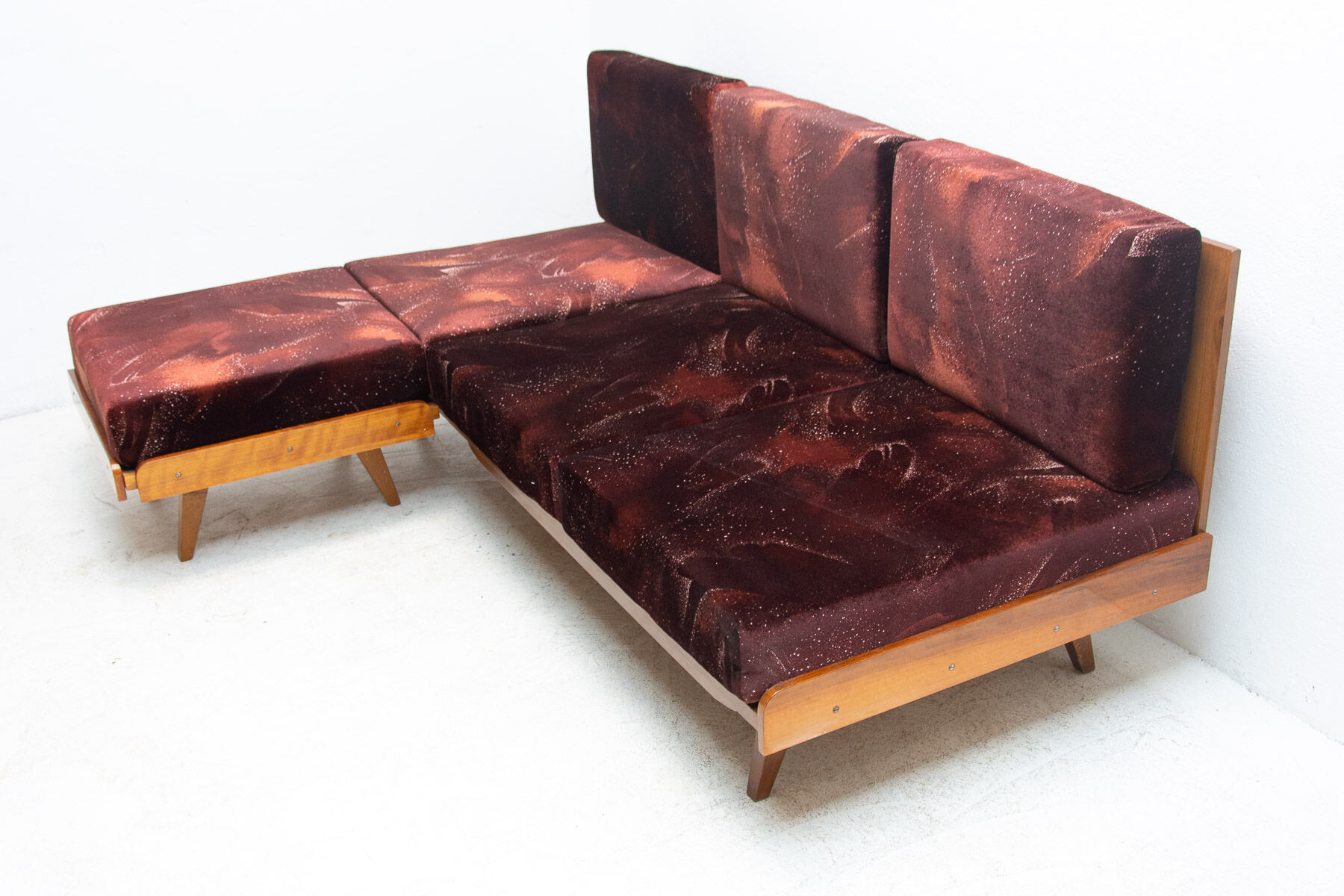 Midcentury Corner Folding Sofa by František Jirák for Tatra Nábytok, 1960s, CZ