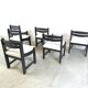 Lot de 6 chaises vintage années 70