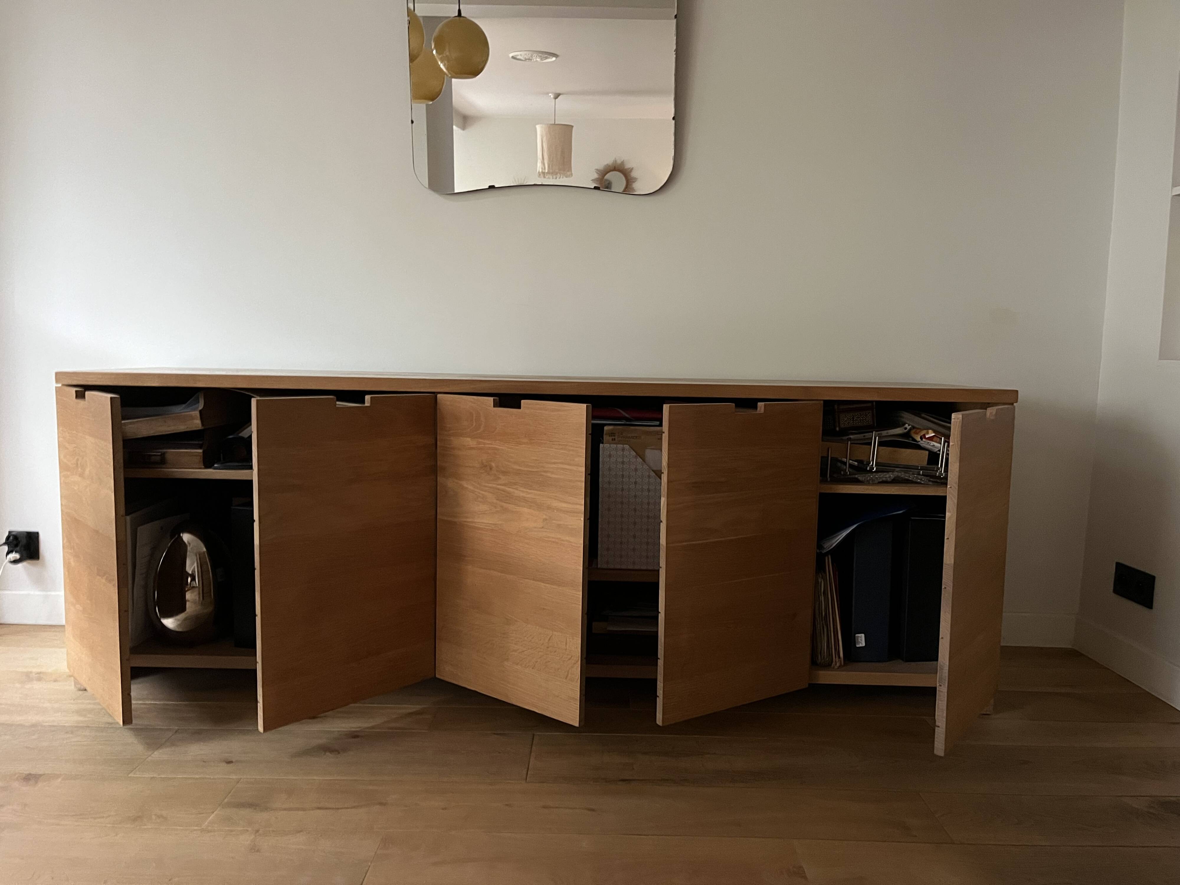 Solid oak ethnicraft sideboard