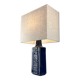 Danish blue ceramic table lamp by Désirée Stentoj, 1960.