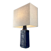 Danish blue ceramic table lamp by Désirée Stentoj, 1960.