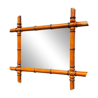 Antique faux bamboo mirror from France