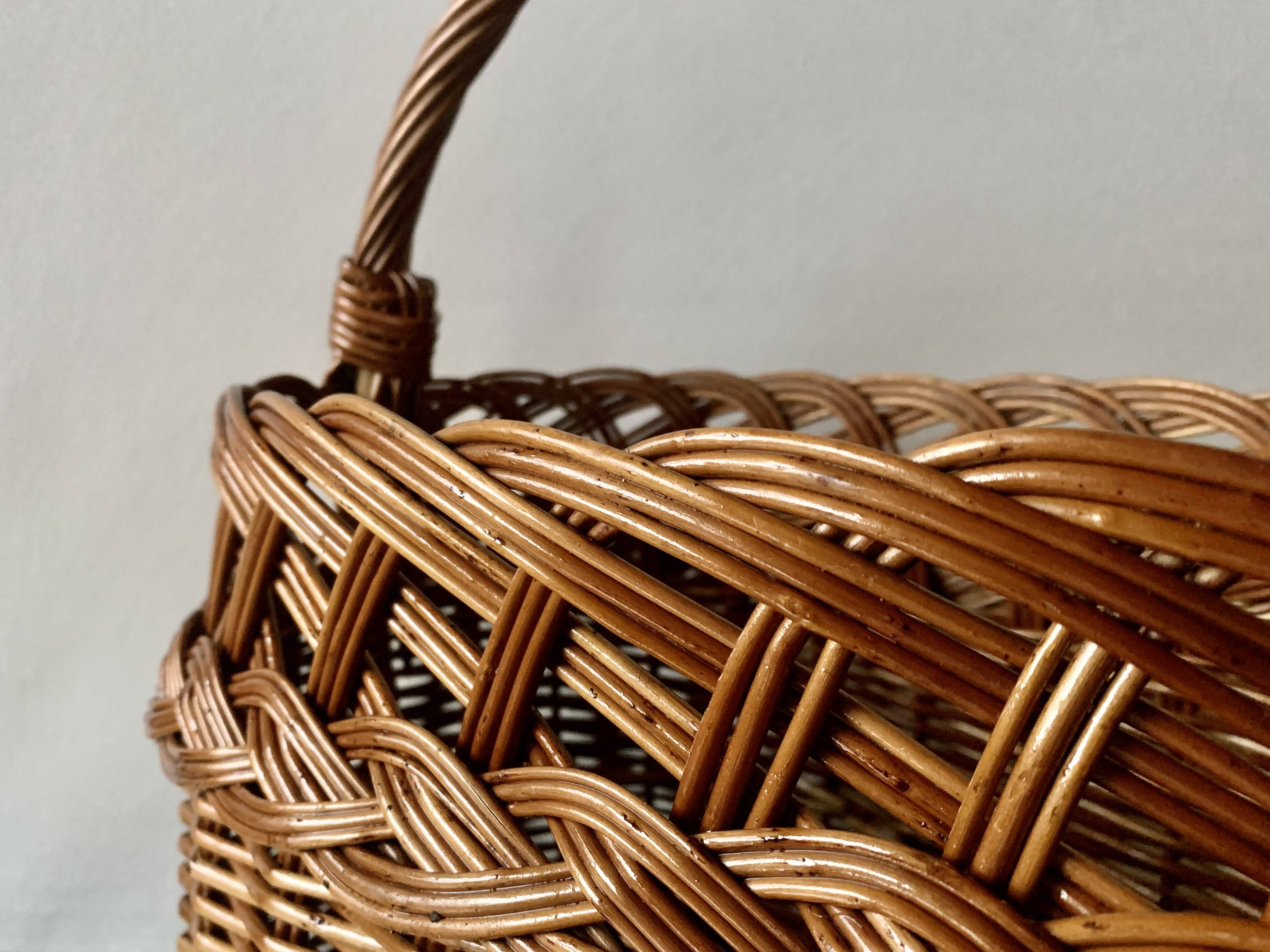 Vintage wicker basket