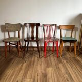 Set of 4 mismatched chairs