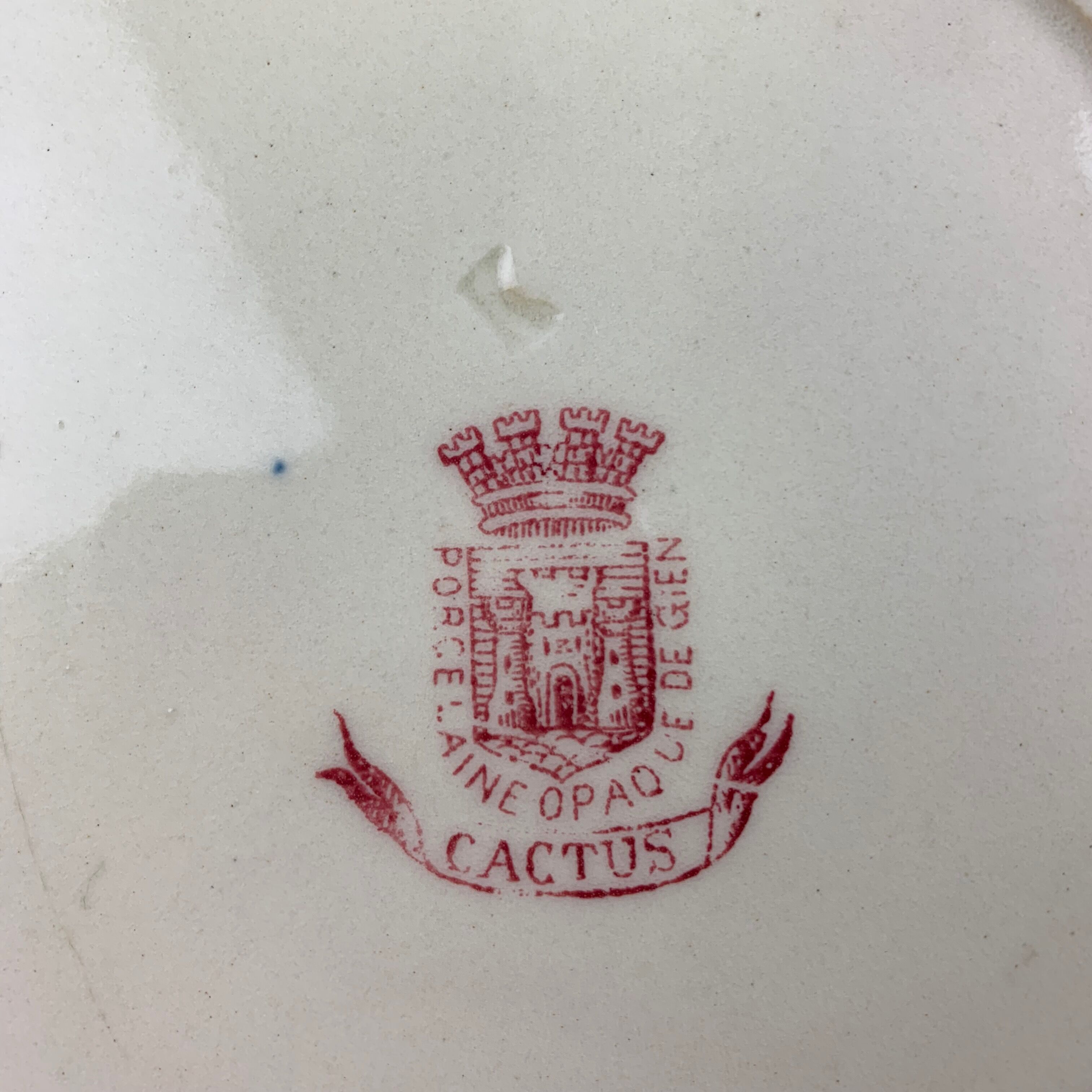 Lot de 6 assiettes creuses modèle Cactus de Gien