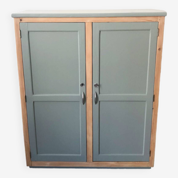 Verdigris two-door wardrobe