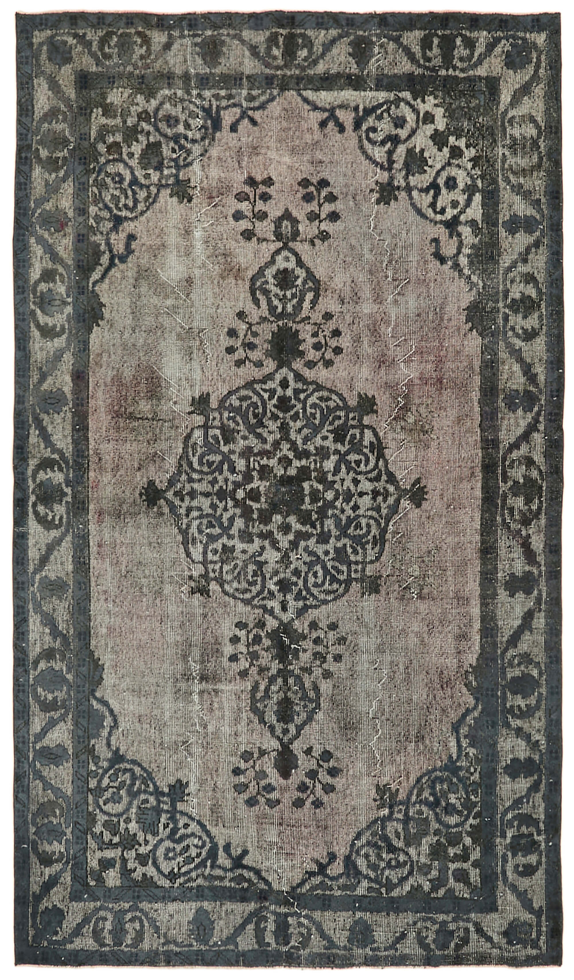 Handmade turkish grey carpet 1970s, 158 cm x 267 cm
