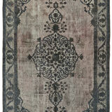 Handmade turkish grey carpet 1970s, 158 cm x 267 cm