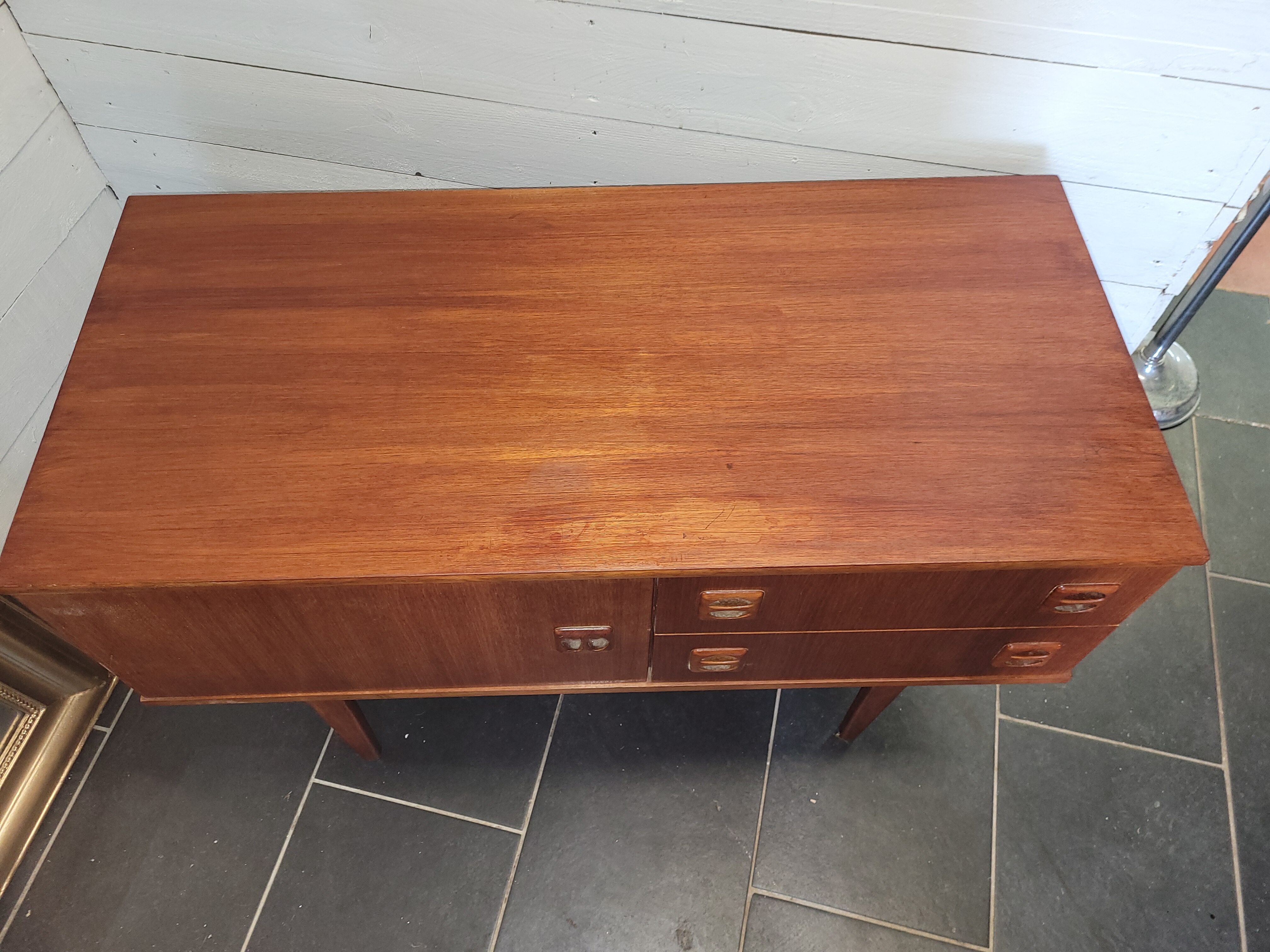 Scandinavian teak row from the 60s 100×62cms