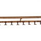 Wooden coat rack and hat rack wall with 8 hooks circa 1950