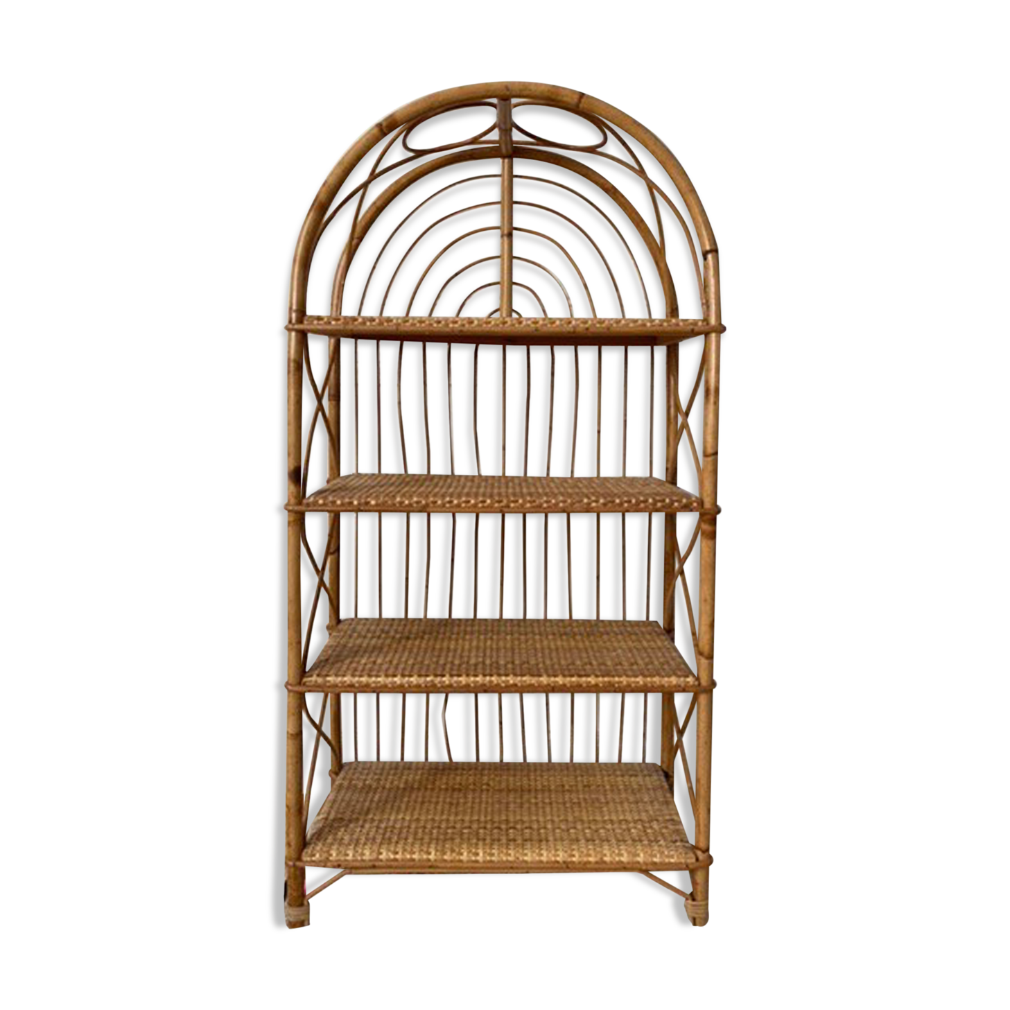 Vintage rattan shelf