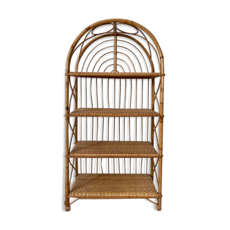 Vintage rattan shelf