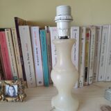 Beige marbled stone lamp - alabaster lamp