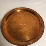 Old plate copper air corp air transport command world war ii usa decoration