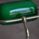 Lampe de banquier socle en marbre vert