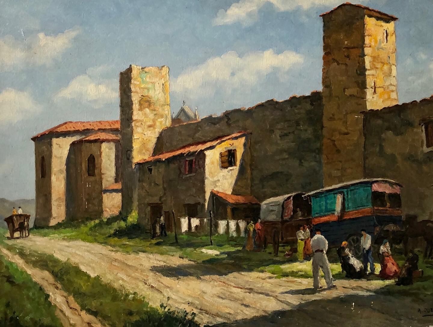 Huile sur bois signée