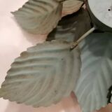 Green and gold Masca flower wall or ceiling light - Circa 1970