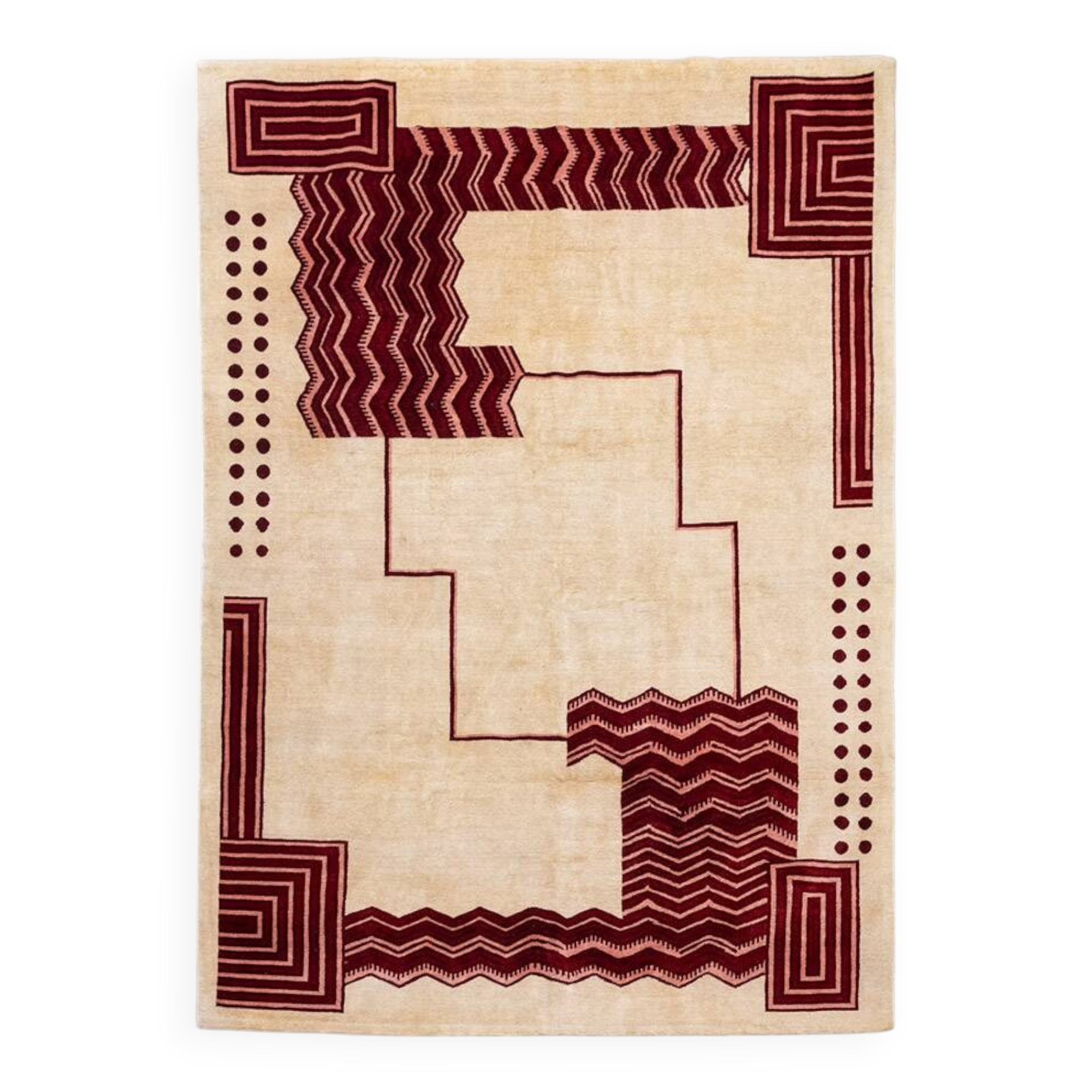 Tapis, ou tapisserie, en laine, de style Art déco. Travail contemporain.