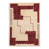 Art Deco style wool rug or tapestry. Contemporary work.