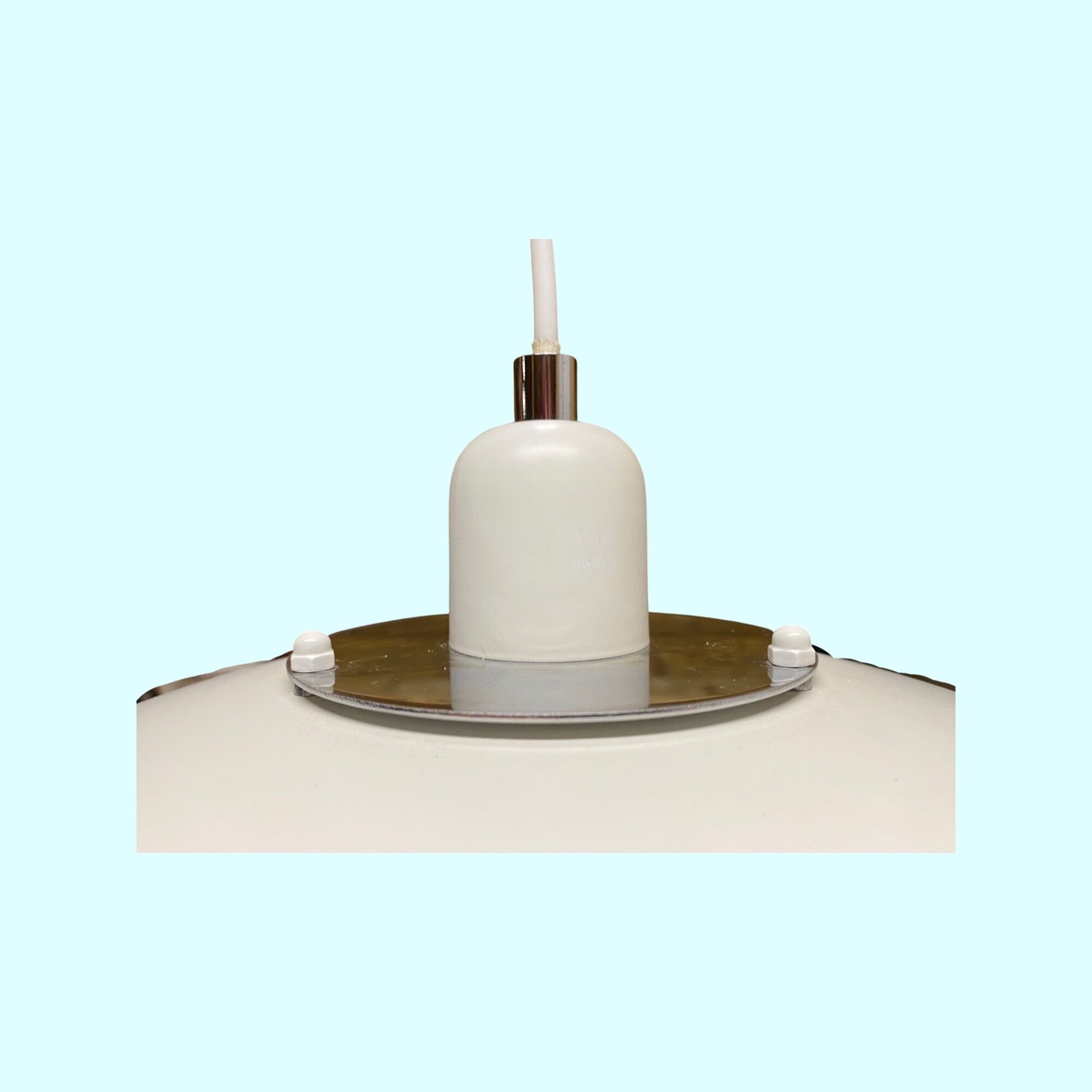 Danish Vintage Pendant Light 1970s | Mid Century Scandinavian Modern Lighting | White